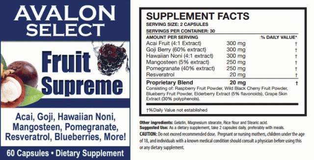 Fruit Supreme Ingredients