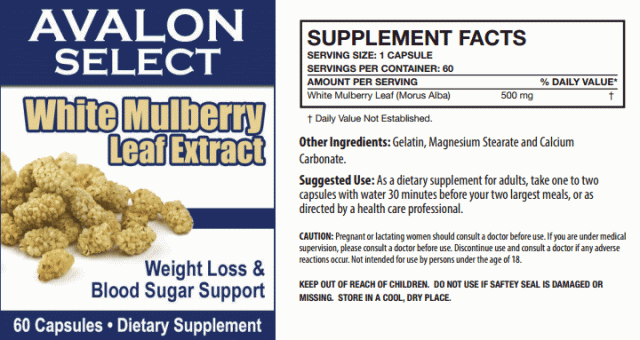 White Mulberry Leaf Extract Ingredients